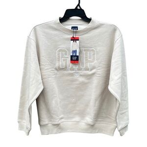Gap Logo Crewneck Oversized Fleece Sweatshirt Size